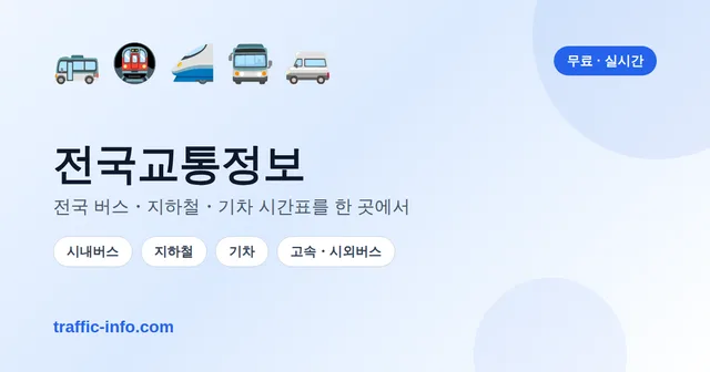 전국교통정보 대표 이미지